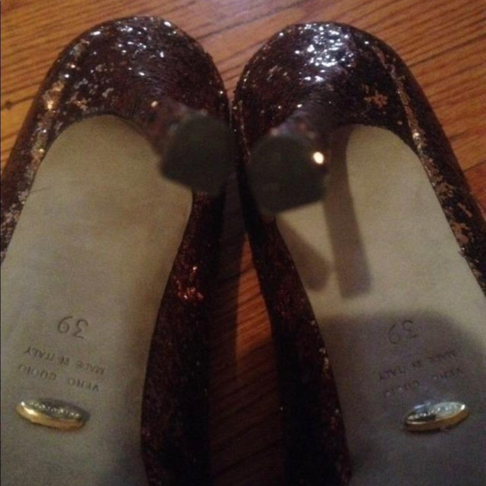 Bronze Sergio Rossi platform heels